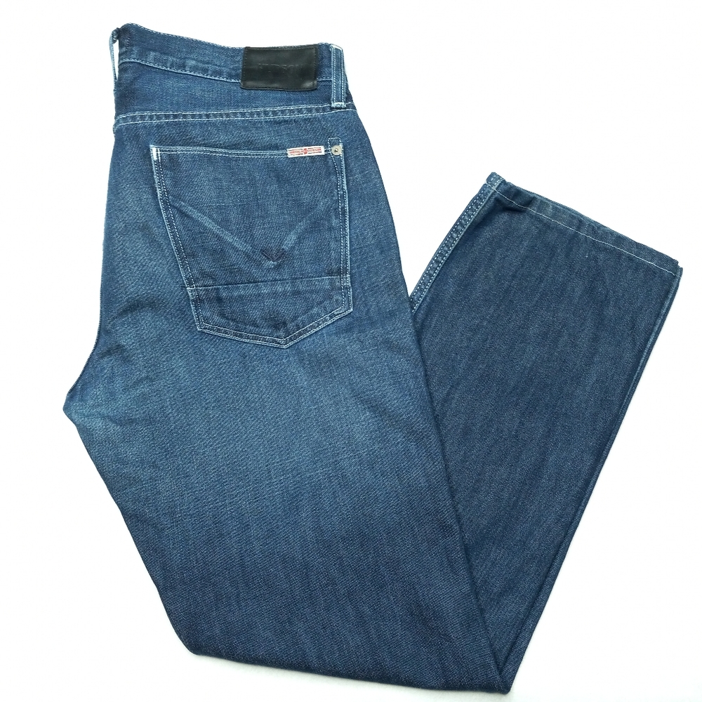 Hudson Jeans Men’s Byron Straight Leg Dark Wash Blue Jeans Size 34